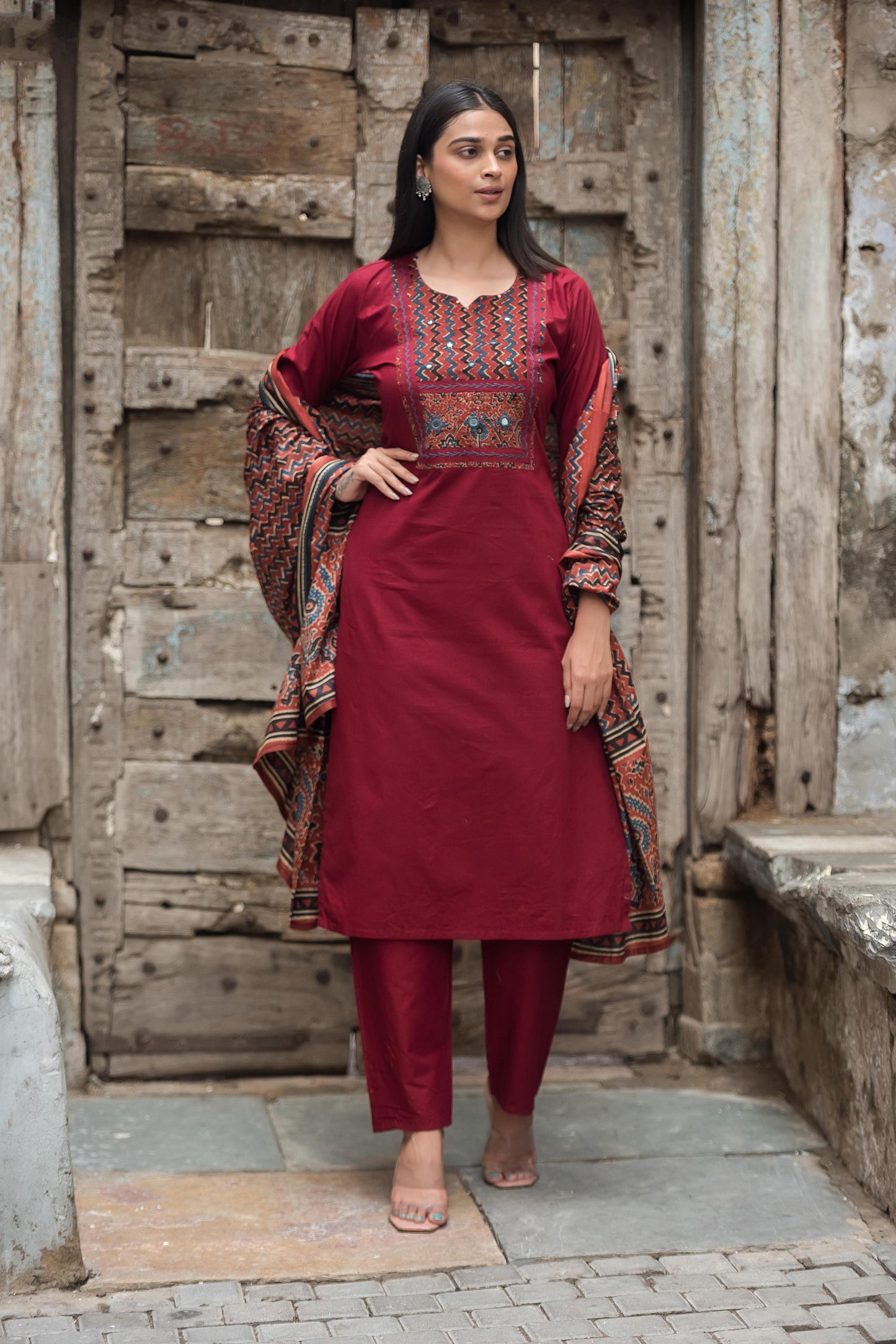 Gamthi kurta set with duppta