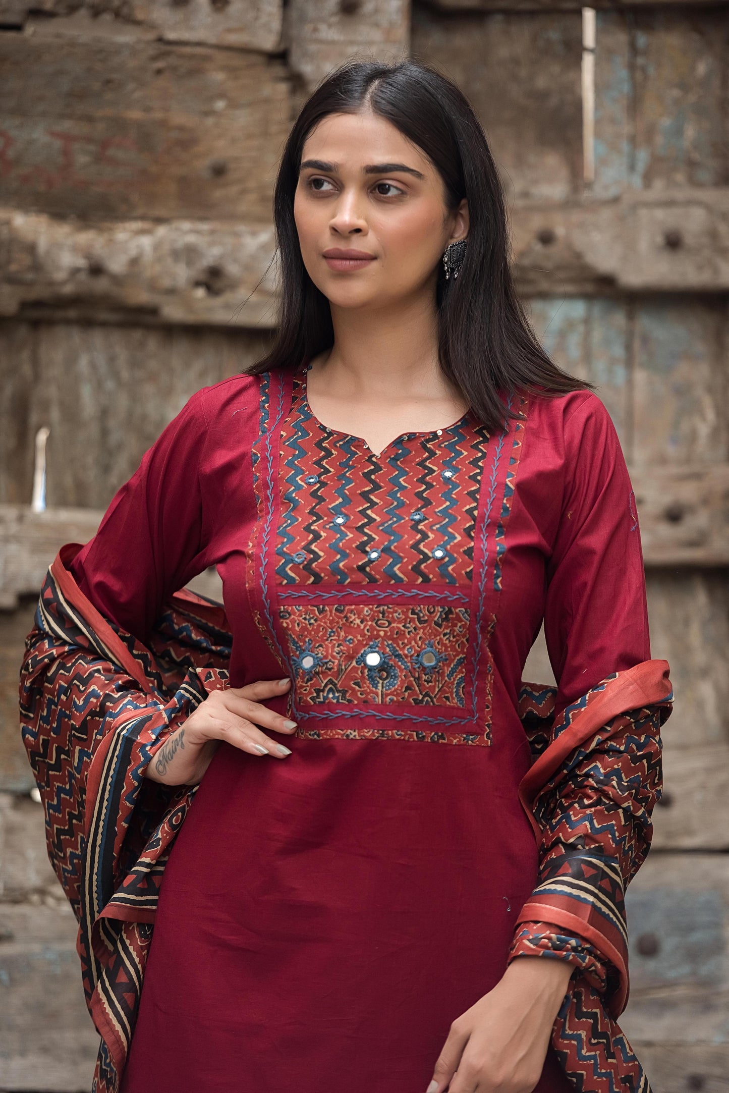 Gamthi kurta set with duppta