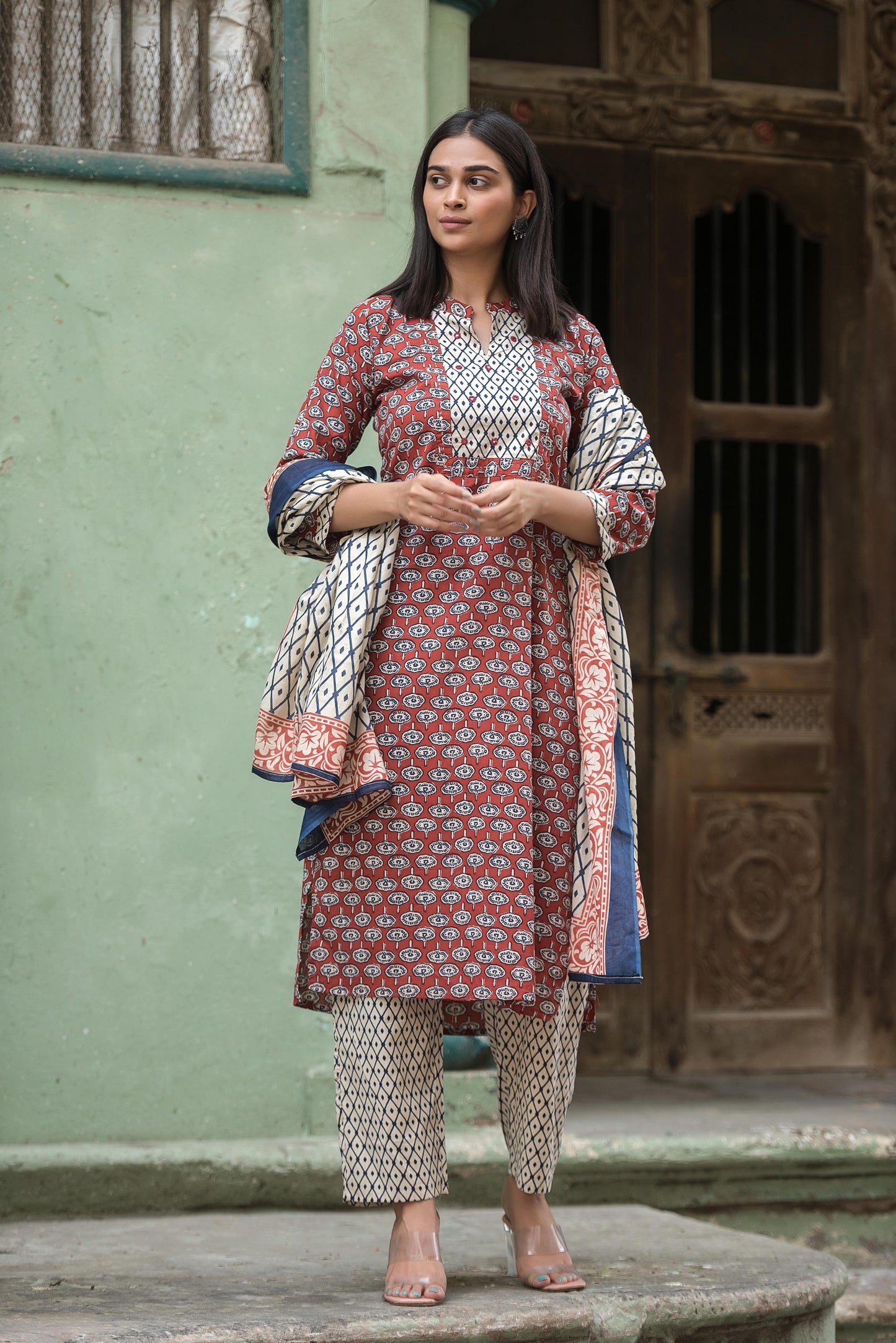 Jaipuri cotton kurta set