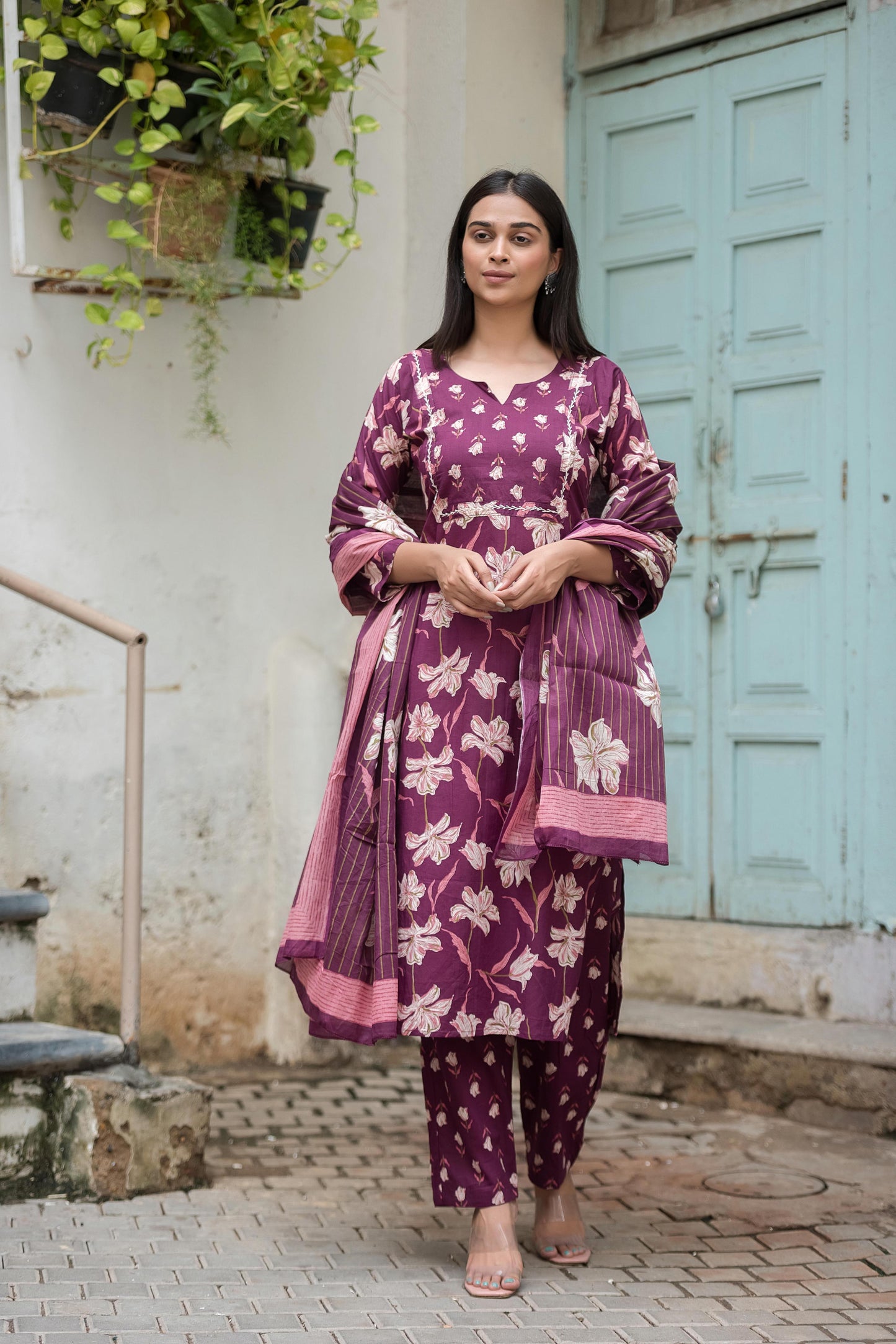 Jaipuri cotton kurta set