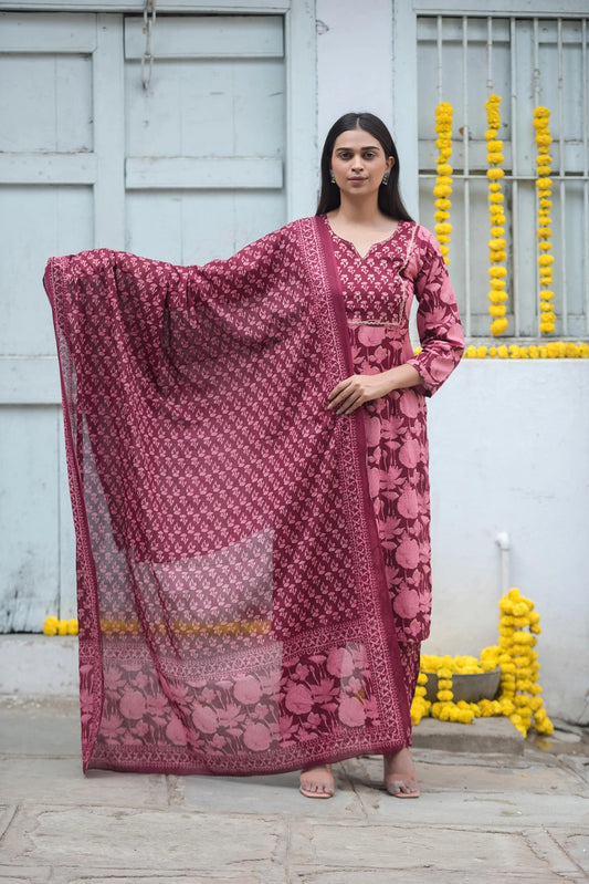 Jaipuri Cotton Kurta Set ISSORI