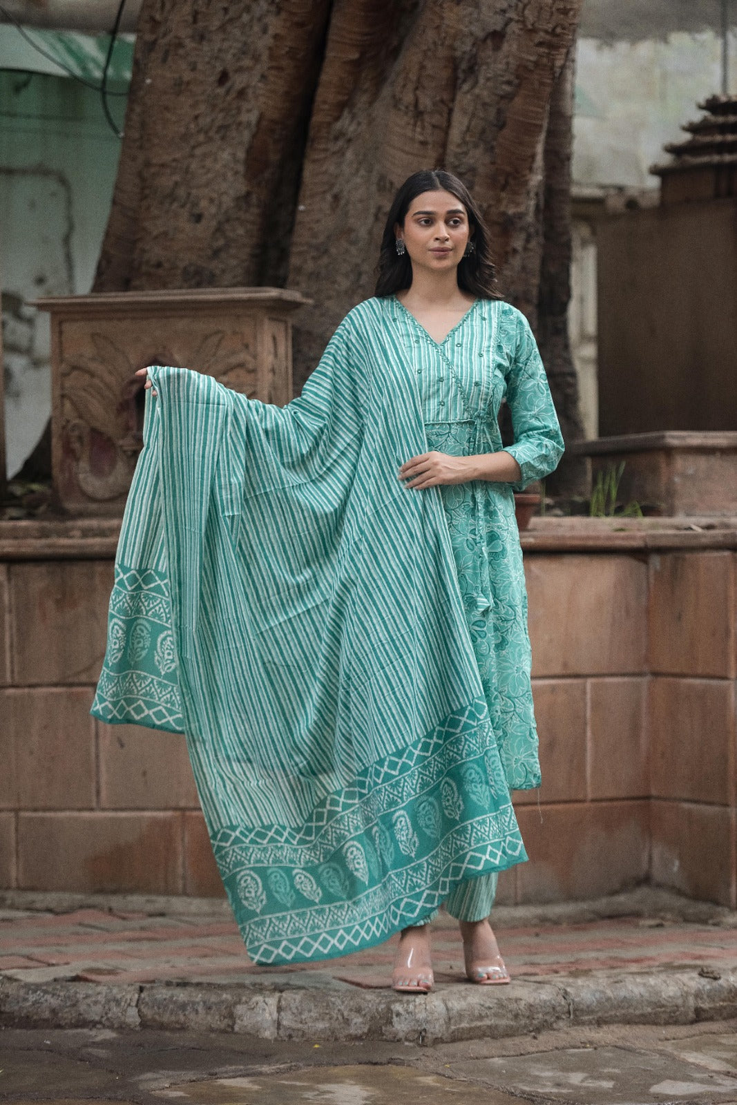 Jaipuri cotton kurta set