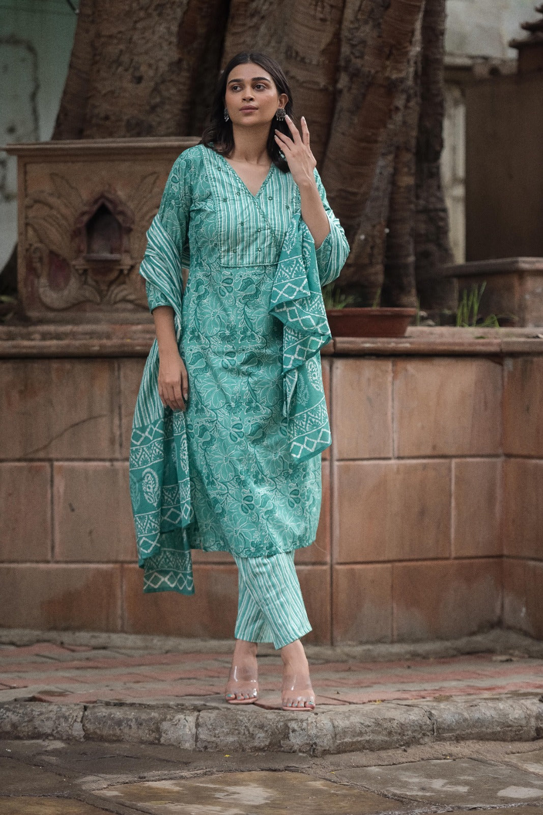 Jaipuri cotton kurta set